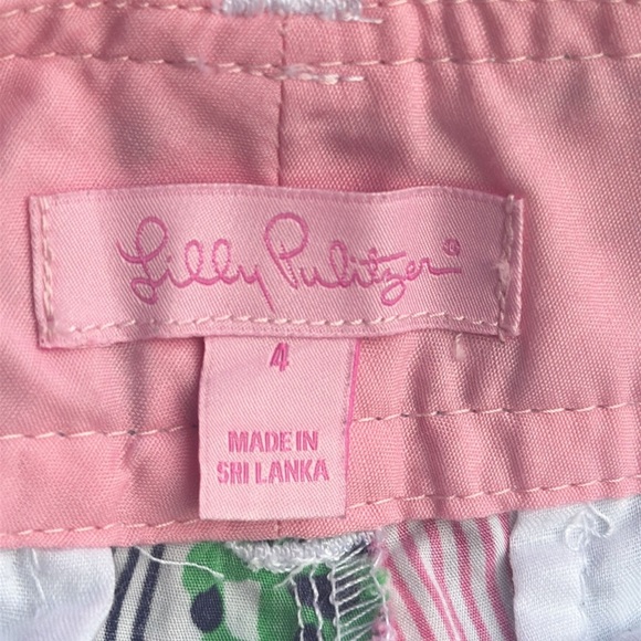 Lilly Pulitzer Patchwork Print Shorts Pink Multi Size 4 – Floral Preppy Classic - Picture 5 of 7